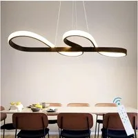 Nettlife LED Pendelleuchte Hängeleuchten Schwarz Dimmbar 47W, Höhenverstellbar, LED fest integriert, Warmweiß Neutralweiß Kaltweiß, Esszimmer Wohnzimmer Schlafzimmer Arbeitszimmer Büro