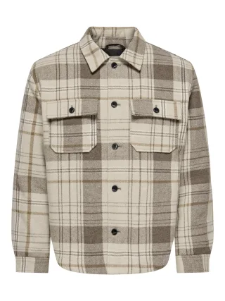ONLY&SONS - ONSZACK OVERSHIRT OTW NOOS Desert Taupe - Gr. - XL