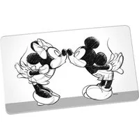 Geda Labels GmbH Frühstücksbrett Mickey Kiss Sketch, Melamin, (1-St), Grau, 23,5x14,5x0,3cm, spülmaschinengeeignet