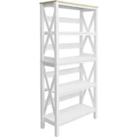 OTTO home Aktenregal Silba, Bücherregal, 4 Fächer, Landhausstil, Höhe 161 cm