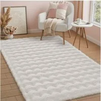 PURECOZY Hochflor-Teppich aus Mikrofaser, weich, rutschfest & maschinenwaschbar, Rechteckig, Höhe: 23 mm, geeignet für verschiedene Innenräume