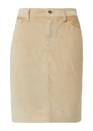 s.Oliver Red Label - Cordrock in 5-Pocket-Form beige - Gr. - 38