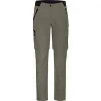 Bergson Outdoorhose VIDAA COMFORT Zipp-Off Damen Wanderhose, leicht, strapazierfähig, Normalgrößen, grau/grün