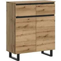 xonox.home Kommode, Evoke Oak Nachbildung Melamin beschichtet modern 80x99x36 cm