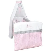 Baby-Delux Babybettwäsche Baby Bettwäsche Set 4-Tlg. Nestchen Chiffonhimmel, Baumwolle, 4 teilig, Bettset für Babybetten 140x70 & 120x60 verschiedene Designs