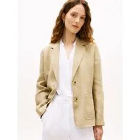 Tommy Hilfiger Kurzblazer NEW ESS LINEN REG SB BLAZER mit aufgesetzten Taschen