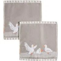 Next Handtuch 2er-Pack Waschlappen, Entengesicht, (2-St)
