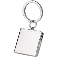 EDZARD Schlüsselanhänger Quadro, Anhänger für Bild 3 x 3 cm, versilbert, anlaufgeschützt, H 1 cm