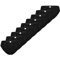 sloggi Tai-Slip 9er Pack 24/7 Cotton Lace (Spar-Set, 9-St) Tai Slip - Baumwolle - Atmungsaktiv - Perfekter Sitz