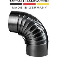 Armin Bay Ofenrohre Ofenrohr Bogen Gebläut 90 Grad - Durchmesser 110 mm mit Tür