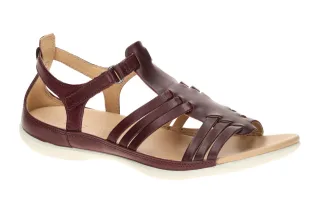 Ecco 244233 Flash Roman Sandale Damen R?mersandale in Dark-Ruby Flexibel & Be...