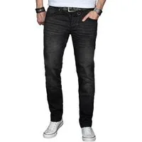 Alessandro Salvarini Straight-Jeans Herren Regular Slim – Stretch Denim 5-Pocket Klassische Jeans mit Elasthan und bequemer Passform