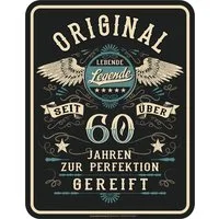 RAHMENLOS® Metallschild als Geschenk zum 60. Geburtstag: Lebende Legende 60 Jahre