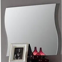 möbelando Wandspiegel Onda, Moderner Spiegel. Breite 71 cm, Höhe 60 cm, Tiefe 2 cm.