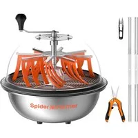 Spider Farmer Zerkleinerer Spider Farmer Bud Leaf Bowl Trimmer, 40cm Edelstahl Trimmer mit Handkurbel