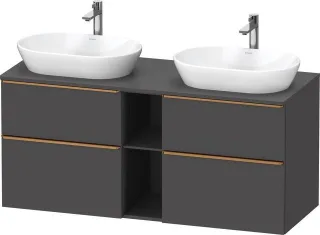 Duravit D-Neo Konsolenwaschtischunterbau wandhängend Graphit Matt 1400x550x664 mm - DE4970B04490000 DE4970B04490000