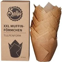 Sallys Muffinform Papier - Muffinförmchen Tulpenform, 60 Stück