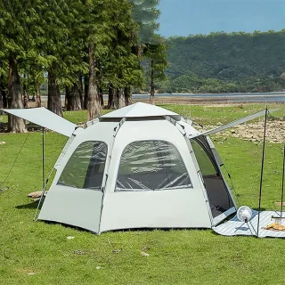 [EU Direct] Xmund 4 Person Camping Quick Open Tents Waterproof Portable Windproof Tents for Camping 4Person Family Tent