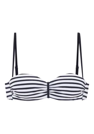 LASCANA - Venice Beach LM exkl. Sport Bügel-Bandeau-Top navy-white s - Gr. - 42D