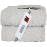 Vivitar Heizdecke wärmende Gewichtsdecke Plüsch 180x130 cm, Abschaltautomatik, für warme Winterabende, LEICHT ZU REINIGEN, warm und kuschelig, waschbar bis 30°C, digitale Anzeige, energiesparende Heizdecke, MULTI-FUNKTIONELL, 6 Temperaturstufen, Time