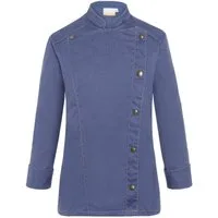 Karlowsky Fashion Kochjacke KARLOWSKY Damen Kochjacke JEANS-STYLE Druckknöpfe Blau