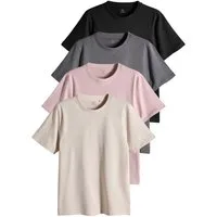 The Set T-Shirt The Set Slim Fit Kurzarm-T-Shirts, 4er-Pack (4-tlg)