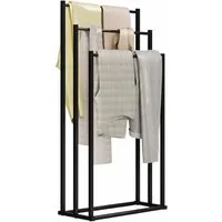 PFCTART Kleiderständer Handtuchhalter stehend 3-stufig aus Metall, freistehend, (Set, 1 St., Für Bad, Schlafzimmer, Waschküche & als Handtuchständer nutzbar), Rostfrei, stabil, ohne Bohren – Handtuchhalter Bad & Badezimmermöbel