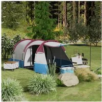 Outsunny Tunnelzelt Campingzelt, Personen: 2 (mit Lichthaken, Vorzelt, 2 Räumen, 1 tlg., Winddicht Familienzelt mit Tragetasche), 2000mm Wasserabweisend Zelt für Camping