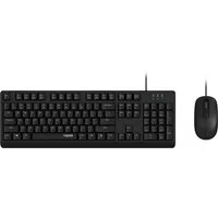 Rapoo NX1500 DE Kabel-Set, Maus & Tastatur, Ergonomisches Tastatur- und Maus-Set, Effizientes Duo für Büro & Zuhause