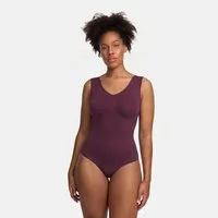 cfab Shaping-Body Tank Bodysuit Sculpting Shapewear mit String-Burgundy-3XL (1-tlg)
