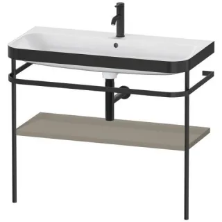 Duravit Happy D.2 Plus c-bonded Set mit Metallkonsole Stein Grau Seidenmatt 975x490x850 mm - HP4738O HP4738O9292