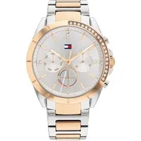 Tommy Hilfiger Multifunktionsuhr KENNEDY 1782387, Quarzuhr, Armbanduhr, Damen, Datum, Glaskristalle, Edelstahlarmband