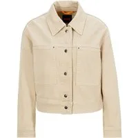 BOSS ORANGE Kurzblazer Jelt-D Premium Damenmode im Biker-Style, cropped