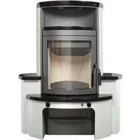 HARK Kaminofen »Avenso GT ECOplus 8 kW«, 8 kW, Dauerbrand, Cr.Weiß/M.Schwarz, mit EcoPlus Filter