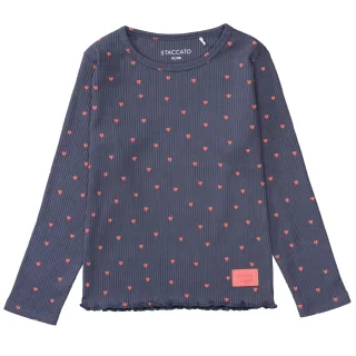 STACCATO - Md.-Rib Shirt steel blue aop - Gr. - 122