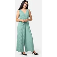 Worldclassca Jumpsuit Worldclassca Jumpsuit Pleated Overalls mit Gürtel Ärmellos Sommer