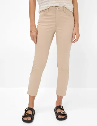 Brax Damen Five-Pocket-Hose Style MARY S ALMOND, Beige, Gr. 38