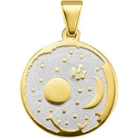 Firetti Kettenanhänger Schmuck Geschenk Gold 585 Halsschmuck Himmel Sonne Mond Sterne