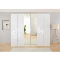 OTTO home Kleiderschrank Mehrzweckschrank Aktenschrank Möbel Mietswohnung Schlafzimmer KOLUNA (Breiten 181/226/271/315 cm Höhen 210/229 cm, hochwertige Glas-Front) mit Spiegel, inkl. 2 Innenschubladen sowie extra Böden MADE IN GERMANY