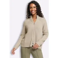 heine Strickjacke Strickjacke Langarm Grobstrick, Rippoptik