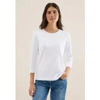 CECIL Rundhalsshirt aus Baumwolle mit Stretchante
