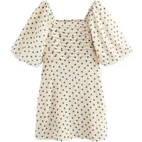 Next Minikleid Festliches Minikleid mit Puffärmeln (1-tlg)