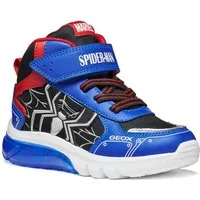 Geox J CIBERDRON BOY - Blinkschuh Sneaker Blinkschuh, mit bunten Kontrastbesätzen, Größenschablone zum Download