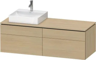 Duravit L-Cube Konsolenwaschtischunterbau wandhängend Mediterrane Eiche Matt 1420x550x482 mm - LC487 LC4870L71710000