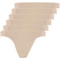 Pompadour String 6er Pack Damen Stringtanga Cotton light (Packung, 6-St) Zwickel