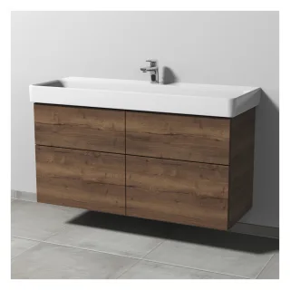 Sanipa 3way Waschtischunterbau zu Laufen Pro S Waschtisch mit 4 Auszügen, Eiche-Tabak SM78650