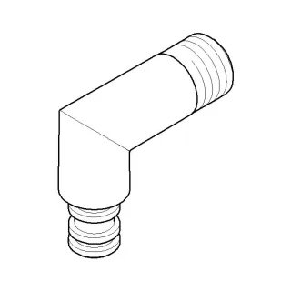 Dornbracht Anschluss Wand - platin m 09110301310-06 90x80x25_platin matt