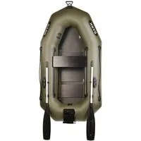BARK Boote Schlauchboot (2,1m - 3m) für 1-3 Personen mit Heckspiegel für Elektromotor, (Komplettset mit Alu-Paddel, Packtasche, Fußpumpe und Reparaturset), mit Heckspiegel für Elektro-Außenborder