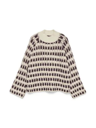 VERO MODA - VMLISA LS HIGHNECK PULLOVER Birch - Gr. - XS