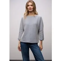 STREET ONE Strickpullover 3/4-Arm mit Two-Tone-Effekt und feinem Strukturmuster